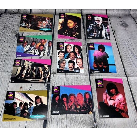 1991 Vintage 10 Card Set Retro ProSet Super Stars MusiCards Music Trading Cards - Picture 1 of 8